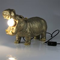 Deko-Lampe 'Nilpferd', gold, 15 x 37 x H 25 cm