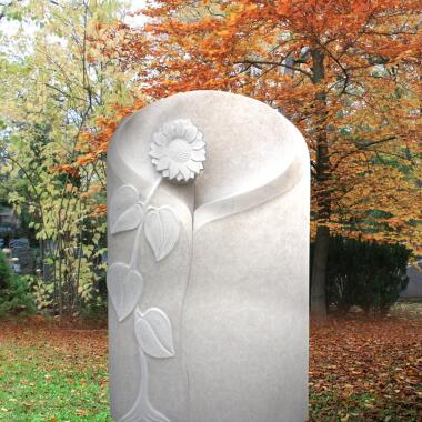 Grabstein für Kind mit Sonnenblume Florina