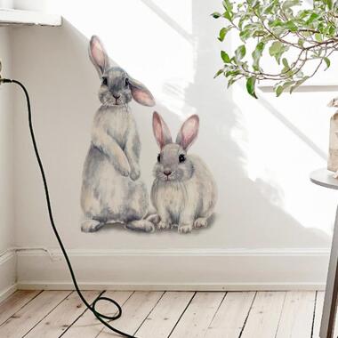 Niedliche Kaninchen-Wandaufkleber, Kinderzimmer
