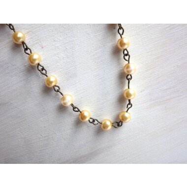 Perlenkette Schampus Halskette Im Vintage Stil