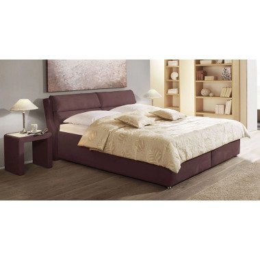 Polsterbett mit Bettkasten 200x200 cm violett