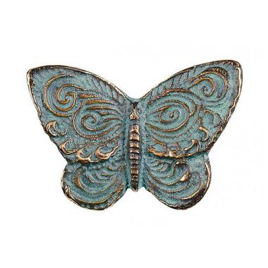 Stilvoller Bronze Grabfigur Schmetterling Schmetterling Kun / Bronze Patina gr
