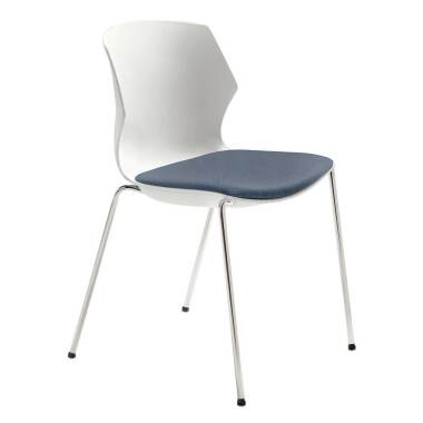 Esstisch Stuhl in Weiß und Blaugrau modern
