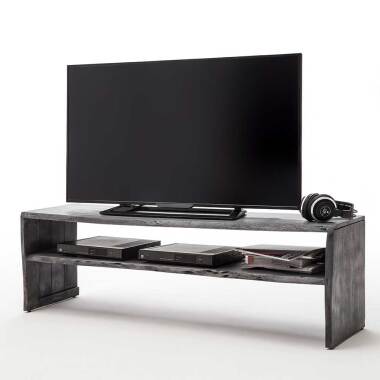 Fernseher Tisch in Grau Akazie Massivholz