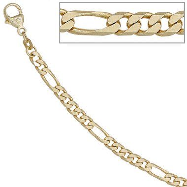 Figarokette aus Gelbgold & SIGO Figarokette 585 Gelbgold 4,4 mm 45 cm Gold Kette Halskette