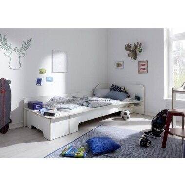 Kinder Günstiger Wecker & PLANE Einzelbett anthrazit links nein 90 x 220 cm