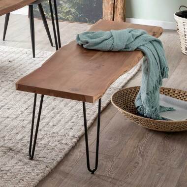 Küchen-Sitzbank & Baumkanten Sitzbank aus Akazie Massivholz Loft Style