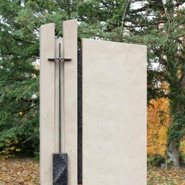 Naturstein Einzelgrabmal mit Kreuz online bestellen Clemenza