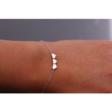Silber Bracelet, Herz Armband, Herzarmband, Zierliches Armkettchen, Freundschaft