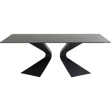 Tisch Gloria Outdoor Keramik Schwarz 180x90cm