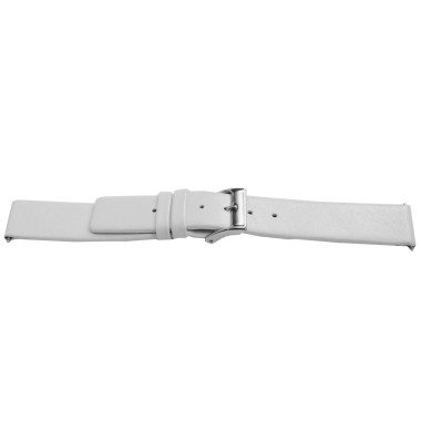 Uhrenarmband in Weiß & Uhrenarmband Universal H510 Leder Weiss 22mm