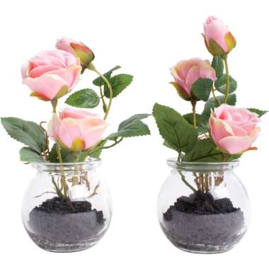 Botanic-Haus Kunstblume Rosen im Glas