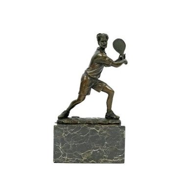 Bronze Tennis Skulptur Sport Figur Spieler