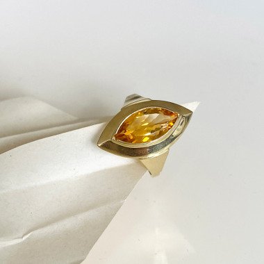Citrin Ring 375 Gelbgold