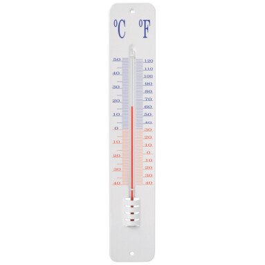Esschert Design Thermometer, Temperaturmesser in weiß, Anzeige in Fahrenheit