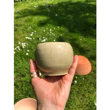 Keramik Tontopf | Pflanzentopf Becher Handgetöpfert