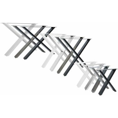 Möbelkufen x-form, Tischkufen aus Metall