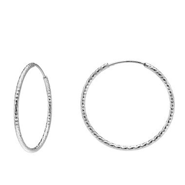 Silber-Ohrring aus Sterlingsilber & trendor 15053 Ohrringe 925 Silber Creolen ⌀ 30 mm
