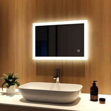 Badspiegel mit Beleuchtung 60x40 Badezimmerspiegel