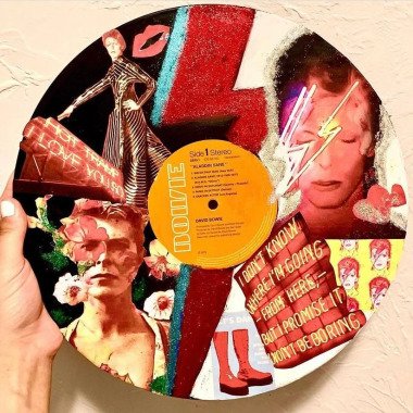 David Bowie Schallplatte Kunst, Collage Mixed