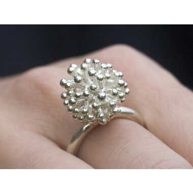 Design-Ring Silber 925 Silberring Geometrisch Statement Fingerring Damen