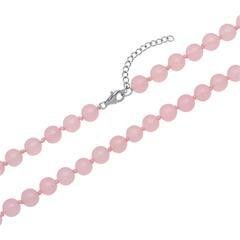 Perlenkette in Rosa & Halskette aus rosa Jadeperlen Silberverschluss