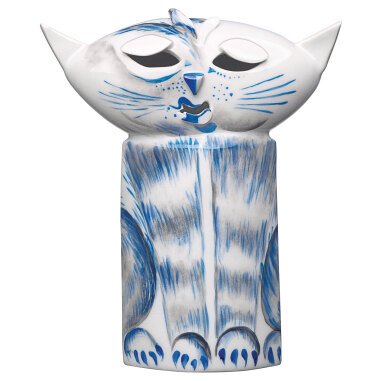 Peter Strang: Skulptur 'Katze', Porzellan