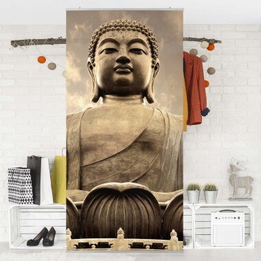 Raumteiler Großer Buddha Sepia