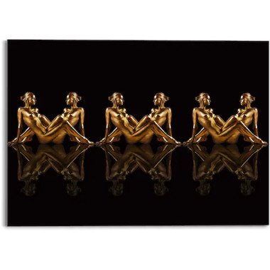 Reinders! Glasbild »Glasbild Frauen in Gold