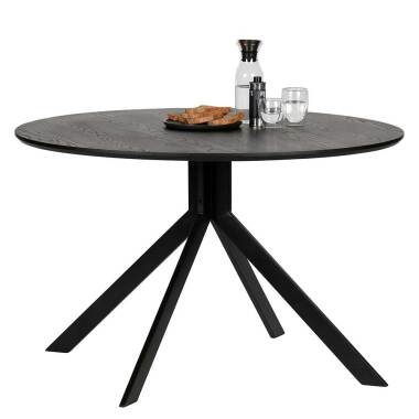 Runder Tisch aus MDF & Esstisch in Schwarz rund
