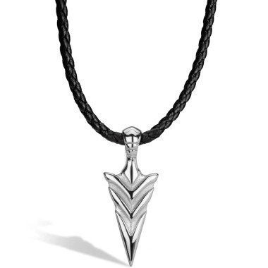 Serasar | Leder Halskette Für Herren Arrow