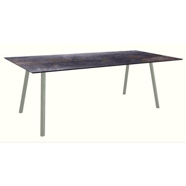 Stern Tisch 180x100 cm Rundrohr Aluminium