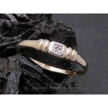 Bicolor-Ring aus Gold 333 & Gold Ring elegant Gold 333 bicolor Diamant