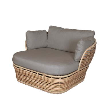 Cane-line Basket Loungesessel Outdoor, natural / taupe