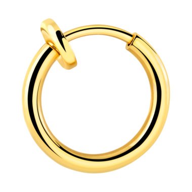 Fake Piercing Ring, Vergoldetes Messing