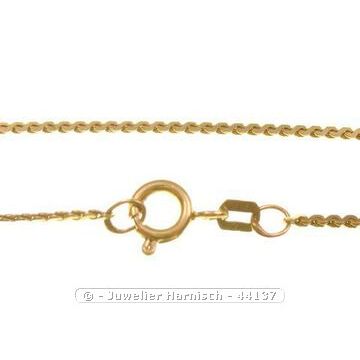 Goldkette aus Gold 585 & Rundpanzerkette hochkant Gold 585 40cm Goldkette