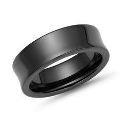 Hochwertiger kratzfester Schwarzer Keramik Ring