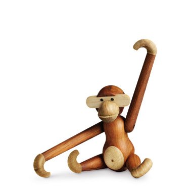 Holzfigur Affe braun 46 cm