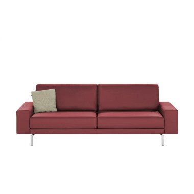 hülsta Sofa Sofabank aus Leder HS 450 rot Polstermöbel Sofas Einzelsofas 