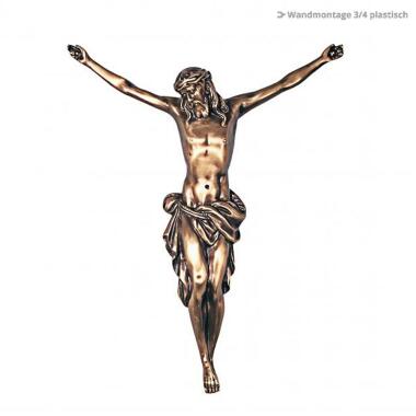 Jesus Statue aus Bronze / 77x65cm (HxB) - Jesus Cruzifix