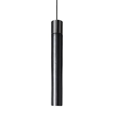 Kundalini Minimal LED Pendelleuchte nickel schwarz/H x Ø 25.5x3.5cm/2700K/41
