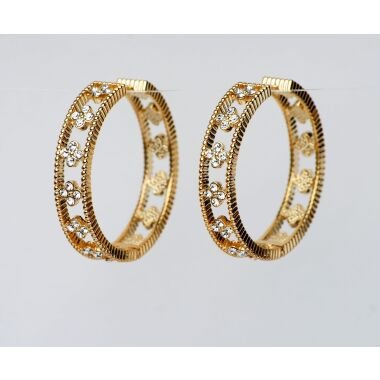 Modeschmuck Ohrringe von Fiell aus Metall  Strass in Gold