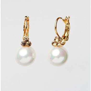 Modeschmuck Ohrringe von Fiell aus Perle in Gold