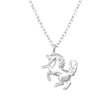 Pferd Einhorn Halskette aus 925 Silber