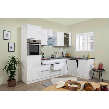 Respekta Küchenblock Premium Weiß Hochglänzend B/h/t: Ca. 280x220,5x172 Cm