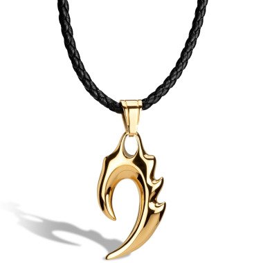 Serasar | Leder Halskette Für Herren Flame