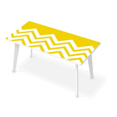 Tischfolie Design: Gelbe Zacken 120x60 cm