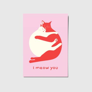 Valentinstagskarte, Katzen Geburtstagskarte