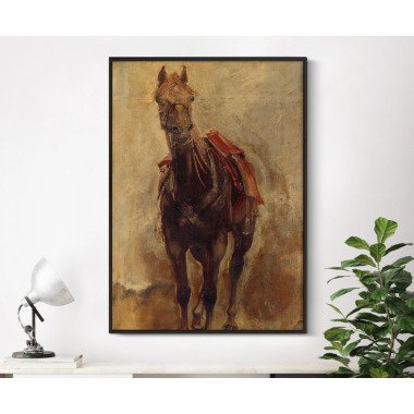 Vintage Pferd Ölgemälde | Antikes Plakat