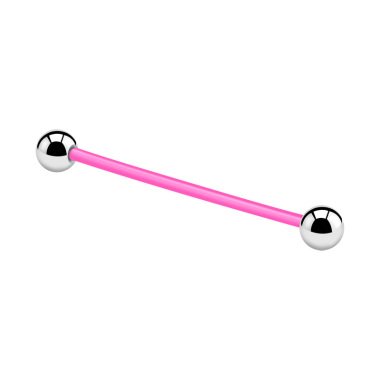 Barbell Piercing in Rosa & Barbell, Bioflex/Titan, rosa